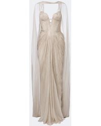 Maria Lucia Hohan - Cecilia Silk Bustier Gown And Cape Set - Lyst
