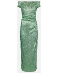 Erdem - Beaded Off-Shoulder Midi Dress - Lyst