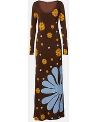 Cala De La Cruz - Rocco Floral Jersey Maxi Dress - Lyst