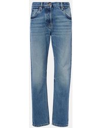 Prada - Mid-Rise Straight Jeans - Lyst