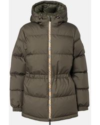 Burberry - Veste Doudoune Check A Capuche - Lyst