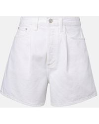 Agolde - Rhoda Pleated High-Rise Denim Shorts - Lyst