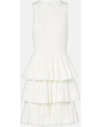 Zimmermann - Crush Ruffled Tiered Knitted Minidress - Lyst