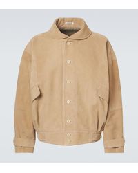 AURALEE - Suede Blouson Jacket - Lyst