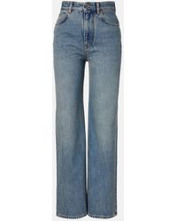 Loewe - High-Rise Wide-Leg Jeans - Lyst