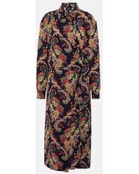 Etro - Abito Chemisier Con Stampa Paisley - Lyst