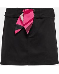 Emilio Pucci - Cotton Gabardine Miniskirt - Lyst