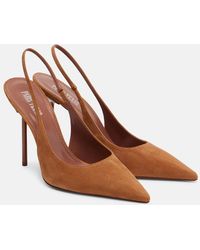 Paris Texas - Lidia 105 Suede Slingback Pumps - Lyst