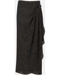 Tom Ford - Polka-Dot Silk Midi Skirt - Lyst
