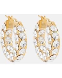 AMINA MUADDI - Jah Crystal-Embellished Hoop Earrings - Lyst