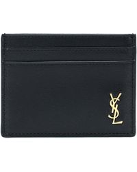 Saint Laurent Leather Card Holder - Black