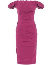 Maison Margiela Drapiertes Off-Shoulder-Kleid - Lila