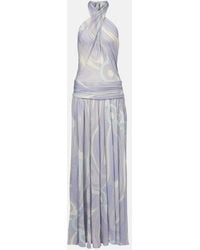 PUCCI - Iride Gathered Wool-Blend Gown - Lyst