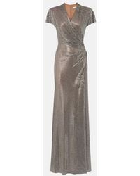Self-Portrait - Gathered Rhinestone-Embellished Gown - Lyst