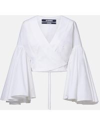 Jacquemus - Paysan Cotton Poplin Wrap Top - Lyst