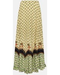 Etro - Bedruckter High-Rise-Maxirock - Lyst
