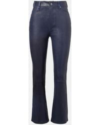 FRAME - Hose Reboot Crop Aus Leder - Lyst