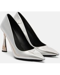 Stella McCartney - Elsa 103 Metallic-Effect Pumps - Lyst