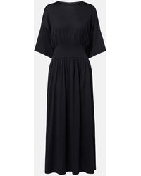 TOTEME - Cotton And Silk Midi Dress - Lyst