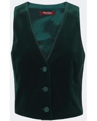 Max Mara - Elegante Cotton Velvet Vest - Lyst