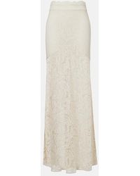Alexandra Miro - Juniper Semi-Sheer Lace Maxi Skirt - Lyst