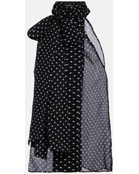Tom Ford - Draped Polka-Dot Silk Blouse - Lyst