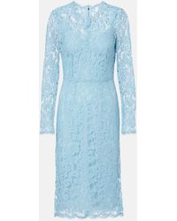 Dolce & Gabbana - Cotton-Blend Lace Cocktail Dress - Lyst