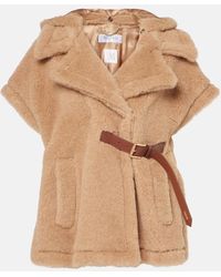Max Mara - Belted Wool, Cashmere, And Silk Cape - Lyst