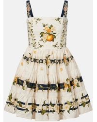 Agua Bendita - Lima Valle Floral Cotton Minidress - Lyst
