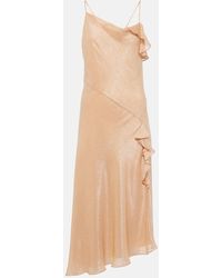 Victoria Beckham - Bias Cami Lurex® Twill Slip Dress - Lyst
