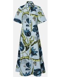Erdem - Floral Cotton Midi Dress - Lyst