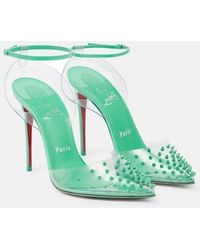 Christian Louboutin - Spikoo 100 Pvc And Leather Pumps - Lyst