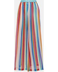 Missoni - Striped Cotton And Silk Wide-leg Pants - Lyst