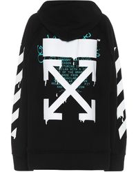 Off-White c/o Virgil Abloh Logo Cotton Hoodie - Black