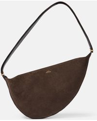 TOTEME - Schultertasche Scooped Aus Veloursleder - Lyst