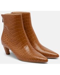 Gabriela Hearst - Clayton Croc-Effect Leather Ankle Boots - Lyst