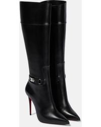 Christian Louboutin - Lock So Kate 100 Leather Knee-high Boots - Lyst