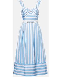 Rebecca Vallance - Robe Midi Nilah Rayee En Coton - Lyst