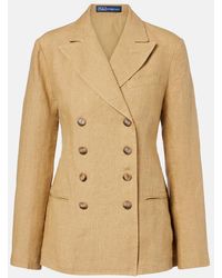 Polo Ralph Lauren - Double-Breasted Linen Blazer - Lyst