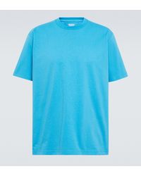 Bottega Veneta T-Shirt aus Baumwoll-Jersey - Blau