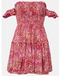 Poupette - Aurora Floral Ruffled Minidress - Lyst