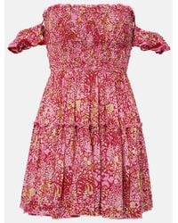 Poupette - Aurora Floral Ruffled Minidress - Lyst