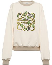 Loewe Anagram Embroidered Cotton Sweatshirt - Multicolor
