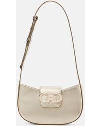 Ferragamo - Gabry Mini Metallic Leather Shoulder Bag - Lyst