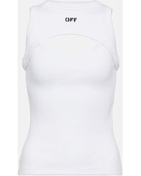 Off-White c/o Virgil Abloh - Off Stamp Cotton Cutout Tank Top - Lyst