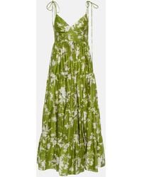 Erdem - Azami Floral-print Cotton Midi Dress - Lyst