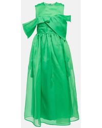 Cecilie Bahnsen - Midikleid Sidney Aus Seide - Lyst