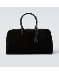 Tom Ford - Bolso De Viaje De Ante Con Piel - Lyst