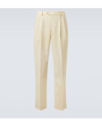 AURALEE - Pantalones Rectos De Lana Y Mohair - Lyst