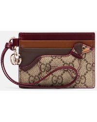 Gucci - Card Case With Double G And Dog - Lyst